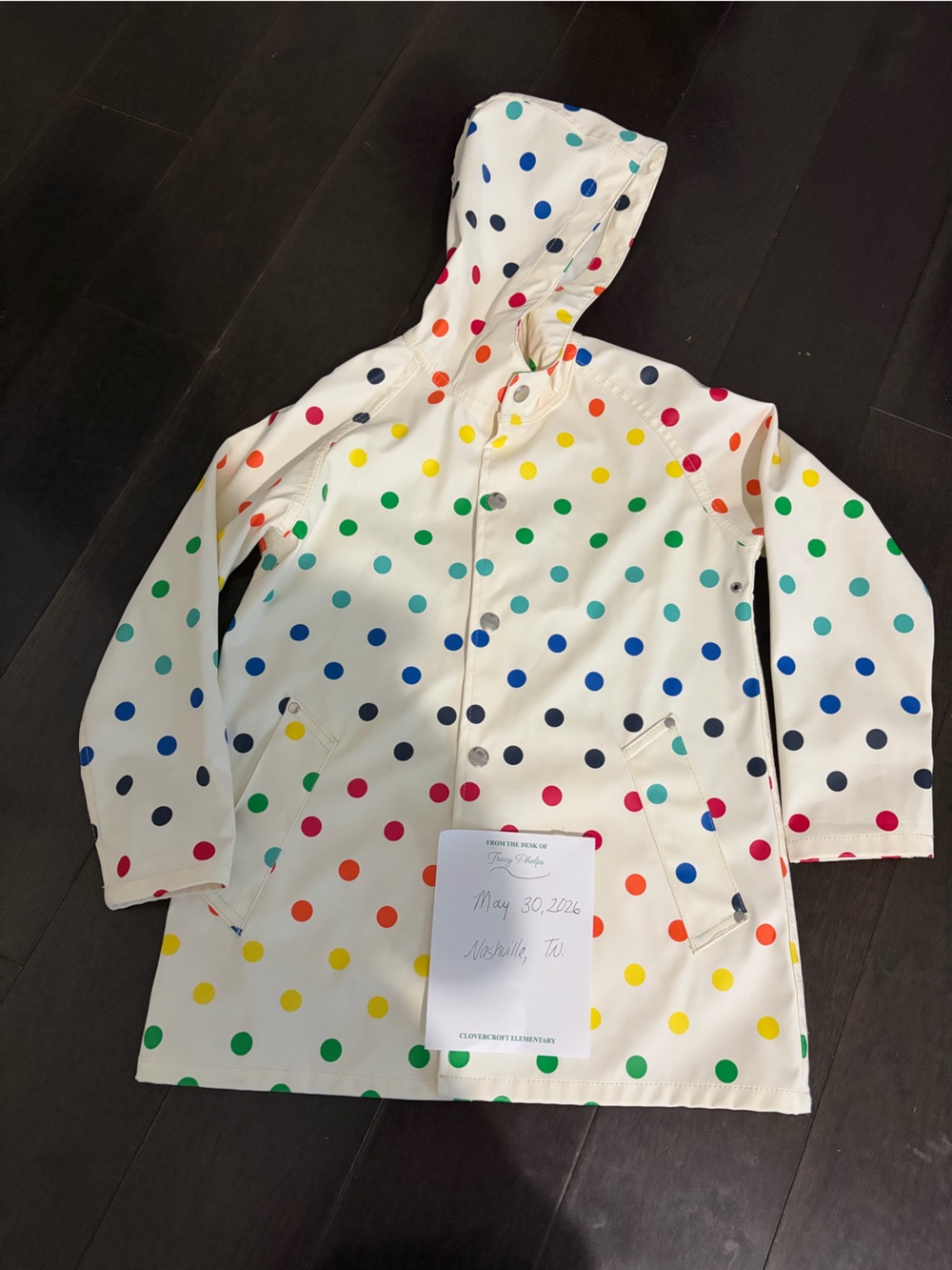Primary White Kids' Hooded Jacket